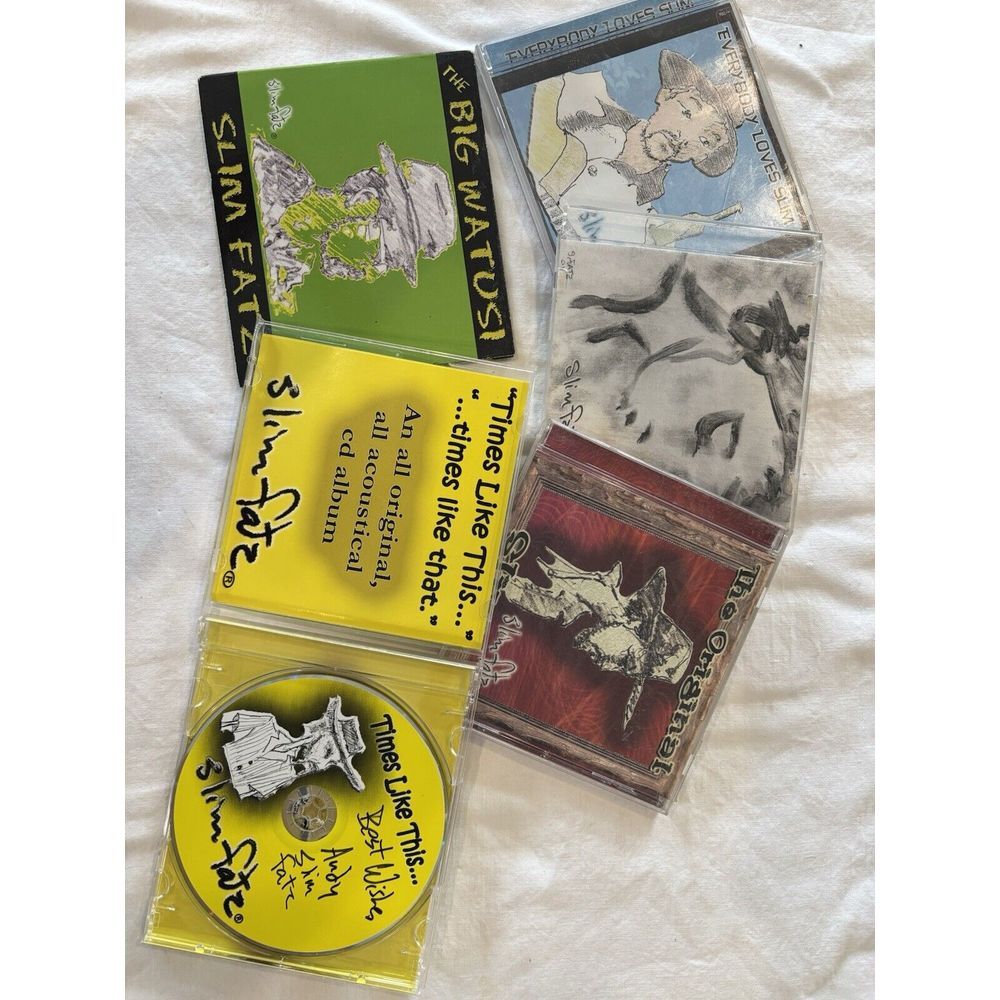 Five Slim Fatz Cds. Time Like This Is Signed. All In Good Condition One Price.